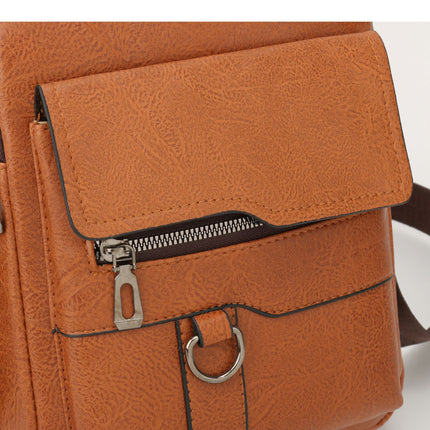 Portable Crossbody Bag Men's Shoulder Bag Retro Vertical Backpack Official Document Business Men's Bag Casual Men's Leather Bag Satchel