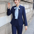 One-piece navy blue suit / S