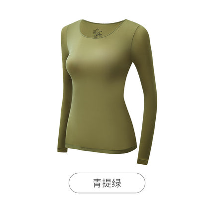 21701 Hyaluronic Acid Skin-beautifying Clothes Long-sleeved Heat-storing Traceless Lightweight Muscle-bottomed Long Johns suit Warm-keeping Underwear for Women