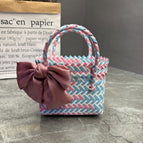 Pink blue bow style / Small length, width and height: 29*9*15