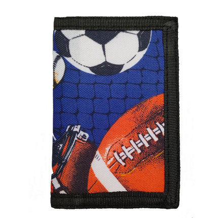 Cross-Border Football Print Kidsren's Coin Purse, Student Sports Basketball Wallet, Foldable Ultra-Light Toy Zipper Wallet