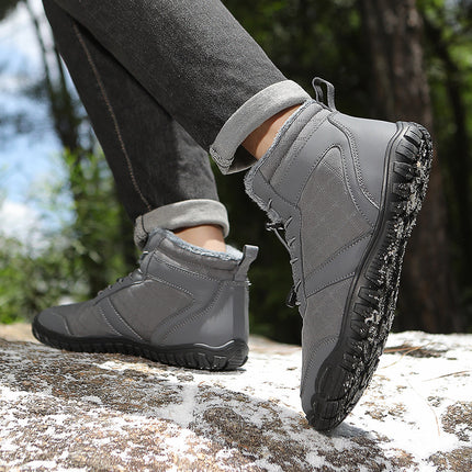 Winter Men's and Women's Large Cotton Shoes, Outdoor Sports Shoes, Velvet Thickeneded Warm Anti-Slip Hiking Shoes, High-Top Cold-Resistant Snow Boots
