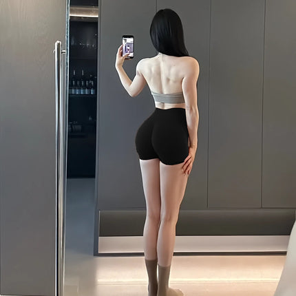 DFY Sports Belly Riding Tights Peach Hip Yoga Three-point Shorts Low Waist Tight Hip-lifting Sports Shorts