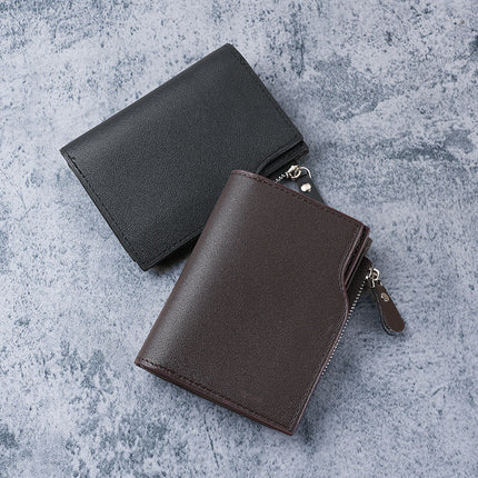 New Foreign Trade Men's Short Wallet Multi-Functional Zipper Bag with Multiple Card Slots and Large Capacity Business Men's Wallet Change