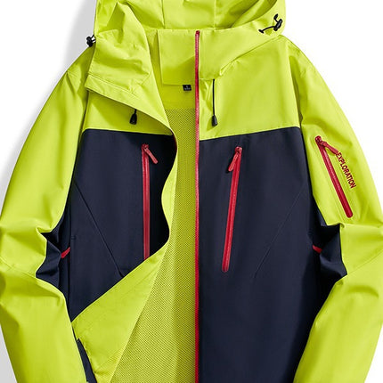 Bird's Nest Style Spring and Autumn Outdoor Jacket for Men, Windproof and Waterproof Mountaineering Jacket, Couple's Hiking Clothing