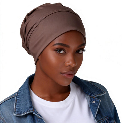 AliExpress Cross-border New Pleated Fashion Comfortable African Women Base Cap Headset Hat Hair Condiment Hat