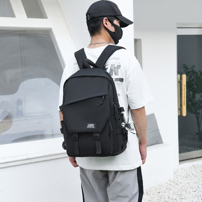 Schoolbag Male College Student Ins Popular Brand Campus Backpack Backpack Women's Large Capacity Simple All-match Travel Computer Bag