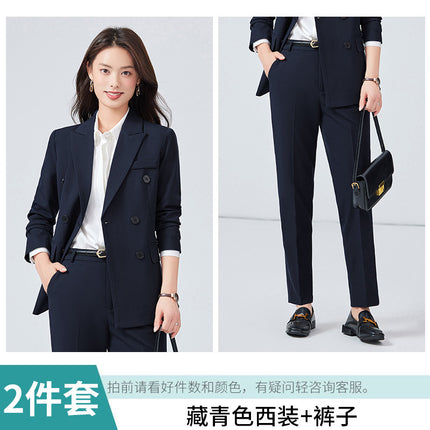 High-end Suit suit Women's Spring and Autumn Senior Sense Interview Dress Professional Temperament Goddess Fan Hotel Manager Work Clothes