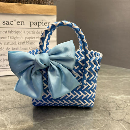 Plastic Woven Bow Bag / Sac Tressé Nœud Plastique