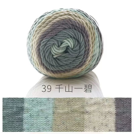 5 Strands of Rainbow Cotton Wool Cake Handmade DIY Knitted Doll Pillow Blanket Colorful Dot Yarn Milk Cotton Thread Ball Wholesale