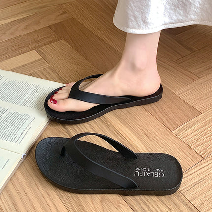 Flip-Flops for Women, Summer Outdoor Wear, Flat-Soled Fashionable Internet Celebrity Beach Sandals, Soft-Soled Bathing Non-Slip Flip-Flops