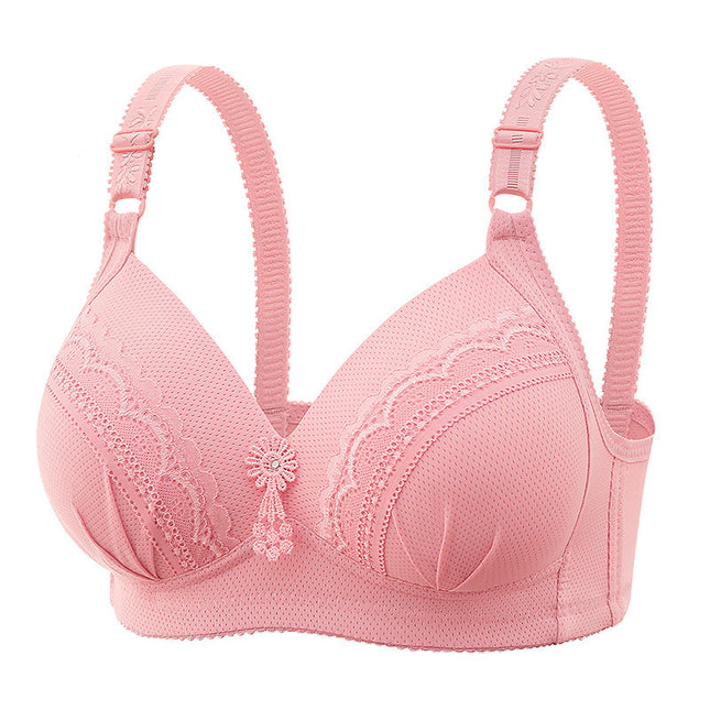 plus size Thin Non-Rings Push-up Adjustable Bra Full Cup Comfortable Breathable Sexy Lace Underwear Women's Bra