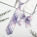 Jk027 blue purple (tie + collar flower)