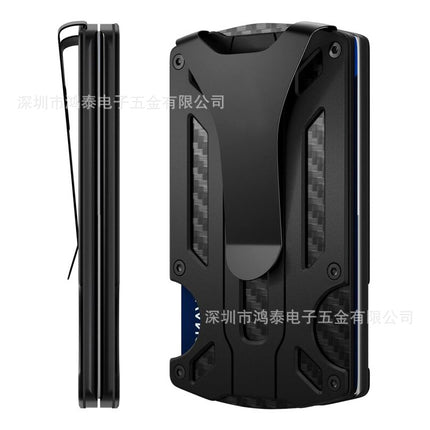Factory spot new aluminum alloy card holder RFID anti-theft card bag metal air tag ultra-thin men's wallet