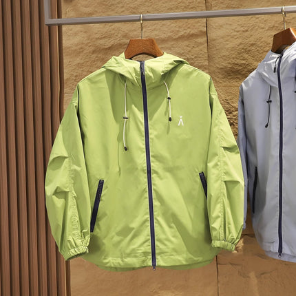 2025 Spring New Outdoor Couple's Fashionable All-match Casual Hooded Water-repellent Jacket Jacket
