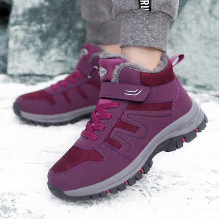 Ladies winter snow boots plush warm cotton shoes wear-resistant plus size cold-resistant sports outdoor elderly shoes factory wholesale