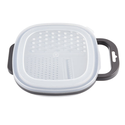 Multi-functional three-in-one stainless steel round planer with lid and bottom box melon Planer melon fruit vegetable grater radish shredder