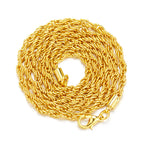 Gold stainless steel twist chain 3mm * 24inch