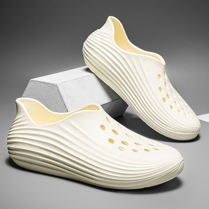 All-inclusive sports slippers breathable sandals 2025 new summer hole shoes men's and women's non-slip outer wear thick-soled beach shoes