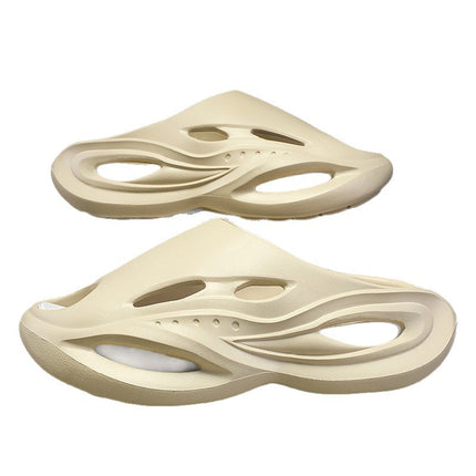 2025 New Open-Toe Eva Casual Comfortable Breathable Fashionable Flat Simple Versatile Everyday Couple Slippers