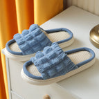 222 blue [linen absorbs sweat - long-lasting wear and dryness] / 36/37—women’s style