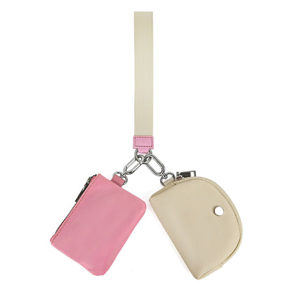 In stock Amazon lulu same multi-functional fashion women's wrist bag portable simple bank card mini coin purse