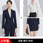 Blue Suit Shirt Dress / S