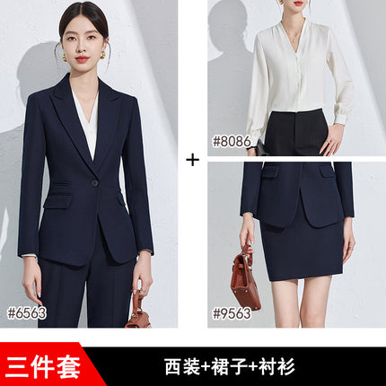 Business Suit suit Women's Spring and Autumn High-end Interview Formations High-end Sense Tooling Temperament Work Clothes Suit Jacket