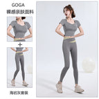 Sea Rock Gray [short sleeve] + sea rock Gray [waist head stitching]] / S