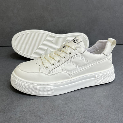 Men's Shoes 2025 New Summer Trendy Versatile Sports Casual Sneakers Genuine Leather Comfortable Versatile White Shoes