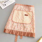 Floral towel large pocket skirt [pink]