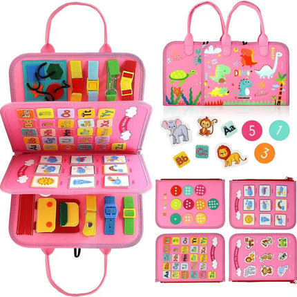 Cross-border Children's Busy Board Dressing Buckle Learning Board Felt DIY Early Education Toys Quiet Book Felt Learning Board