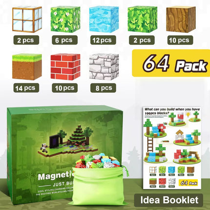 Cross-border My Magnetic Cube World Magnetic Suction Stone Building Blocks Children's Gift Educational Assembled Boy's Toy Interactive