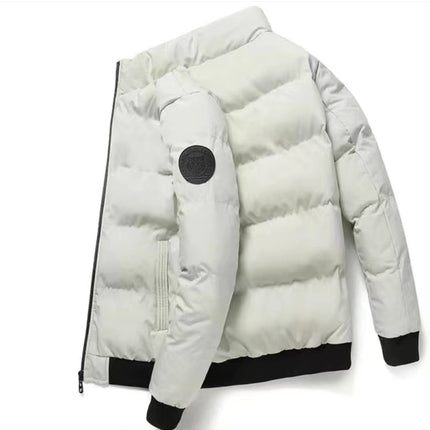 Winter Men's Stand-Up Collar Cotton Outwear, Thickeneded Warm Cotton Outwear, Korean Style Casual Cotton Outwear, Cross-Border Hot Sale Spot Batch