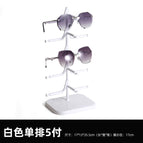 White single row 5 pair glasses frame