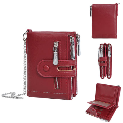 Baellerry New Cross-Border Women's Wallet Double Zipper Fashion 70% off Short Multi-Card Slot Wallet Card Holder for Women
