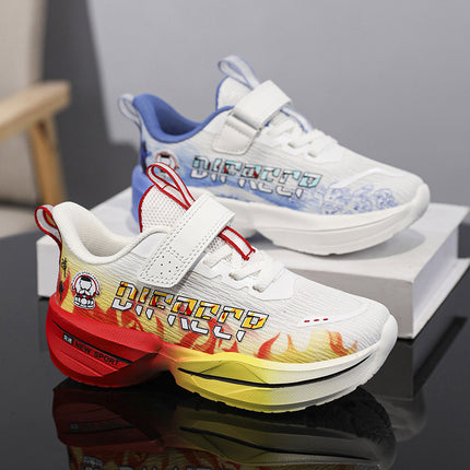 Boys' Shoes 2025 Spring and Summer New Style Medium and Large Children's Mesh Breathable Children's Shoes Cross-Border Wholesale Velcro Sports Running