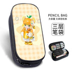 Waterproof-scratch-proof-non-fading-large-capacity three-layer pencil case / B44185