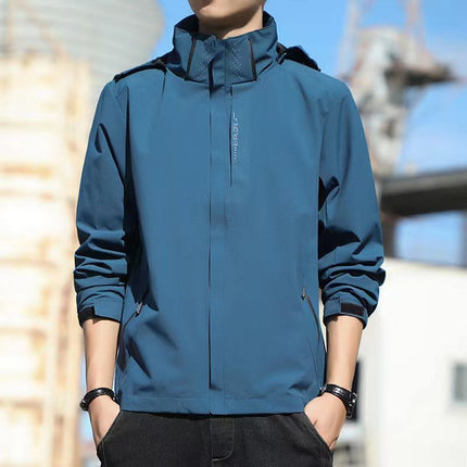 Outdoor Spring and Autumn Windproof Waterproof Rush Clothes Hiking Climbing Thin Single Rush Work Clothes for Men and Women Windbreaker Coat Printing