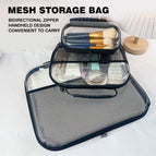 Hard shell mesh bag + hand carry [black] / [large mesh bag 30*35.5*5cm]