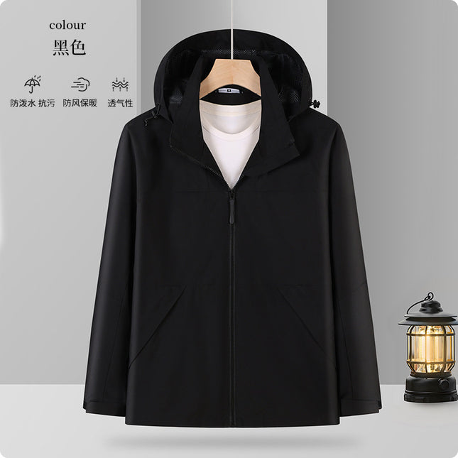 Removable Cap Waterproof Windproof Group Jacket Tooling Outdoor Hard Shell Rushwork Custom Work Clothes for Men and Women Autumn and Winter