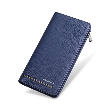 King Paul Card Holder Men's Long Genuine Leather Anti-theft Brush Multi-Card Holder Wallet Large Capacity Card Holder Card Holder for Men