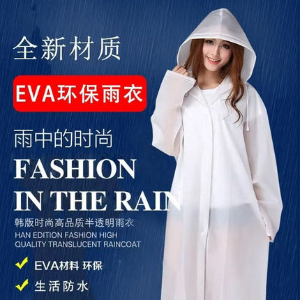 Eva Raincoat Thickeneded Full-Body All-In-One Portable Outdoor Raincoat for Men and Women, Reusable and Environmentally Friendly Material
