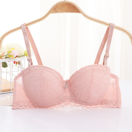 Shantou Spot bra Lace 1/2 Cup Adjustable Upper Bracer Gathered Shoulder Strap Detachable Strapless Underwear for Women bra
