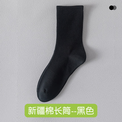 Zhuji socks summer thin men's sweat-absorbent deodorant boat socks short socks long tube cotton men's towel bottom mid-tube socks