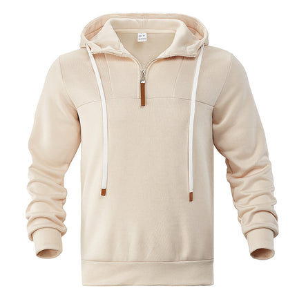 2024 Autumn and Winter New Cross-Border Temu Men's Sweatshirts Sports Casual Zipper Hoodies Loose Pullover Sweatshirts Wholesale