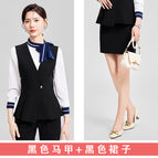 Black vest + black skirt / S