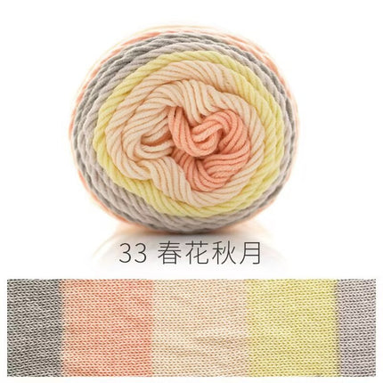 5 Strands of Rainbow Cotton Wool Cake Handmade DIY Knitted Doll Pillow Blanket Colorful Dot Yarn Milk Cotton Thread Ball Wholesale
