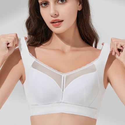 Seamless Liquid Foundation Bra for Large Busts, Slimming, Lightweight, Breathable, Gathering, Anti-Expansion, Adjustable Side Breast Support Bra