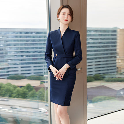 High-end professional suit female fashion temperament goddess fan formal wear formal wear manager jewelry store sales department overalls female
